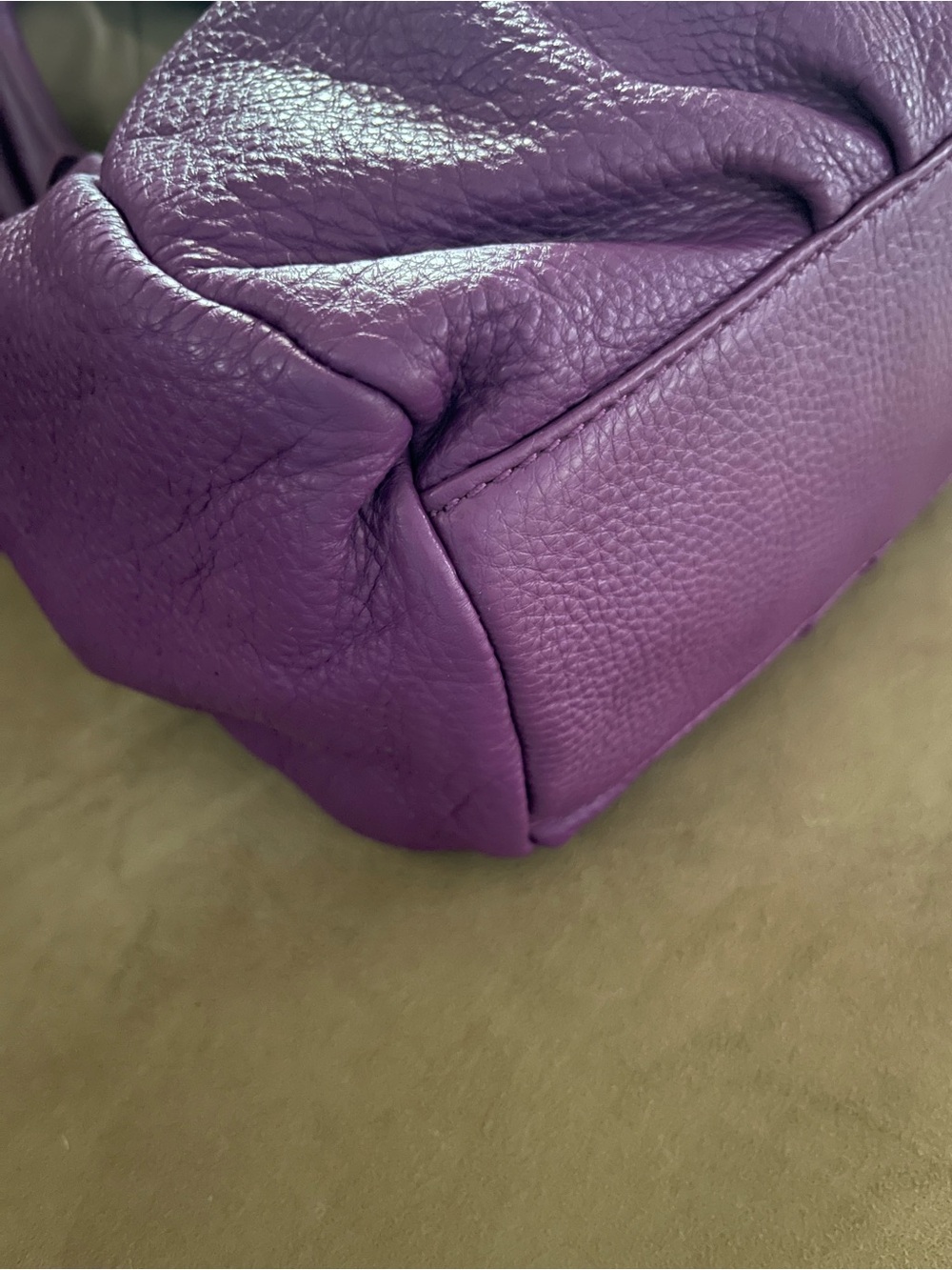 Marc By Marc Jacobs Purple Pebbled Leather Shoulder Bag - Picture 8 of 10